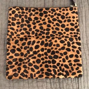 Clare V Leopard Foldover Clutch